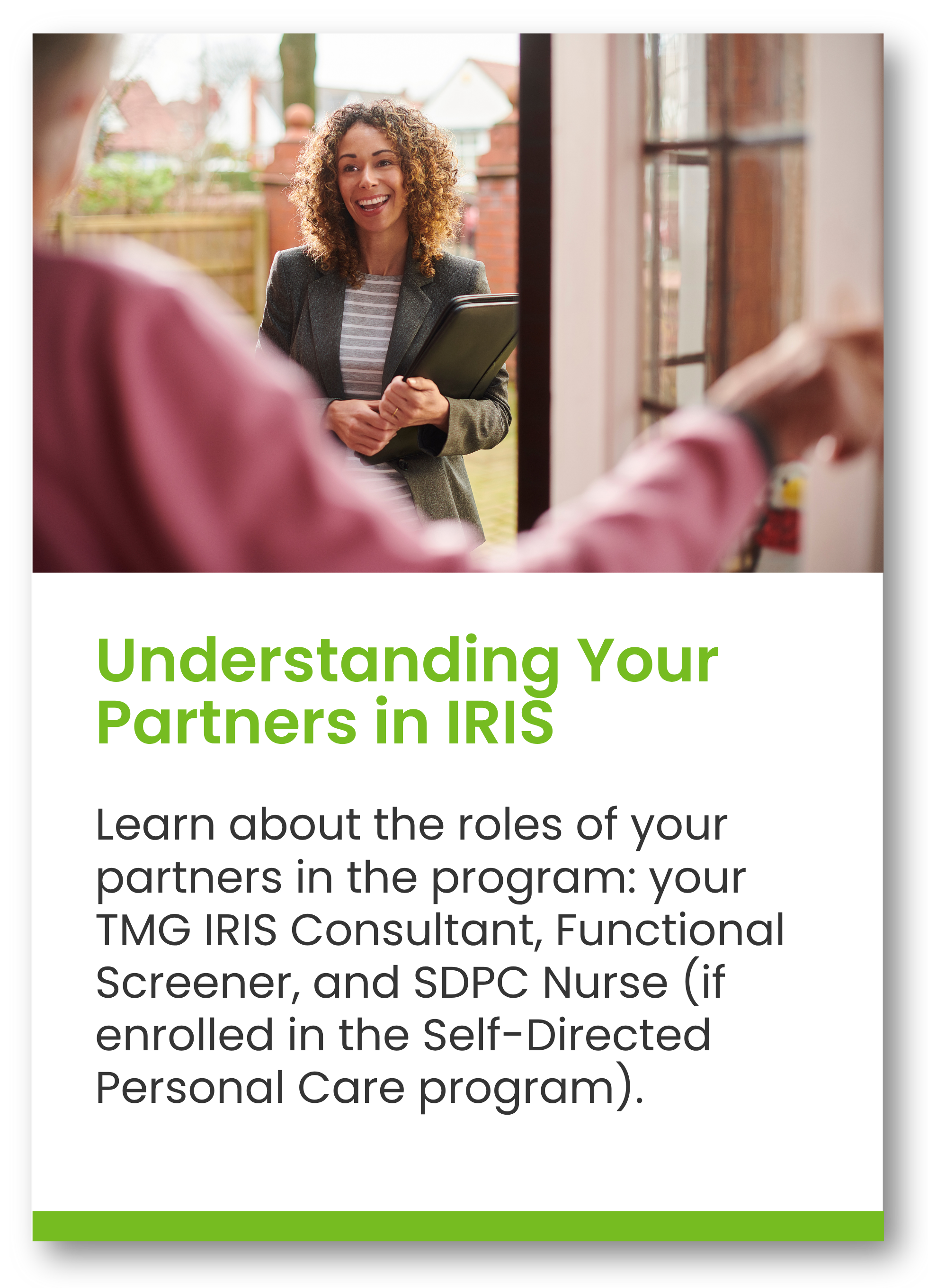 social worker smiling